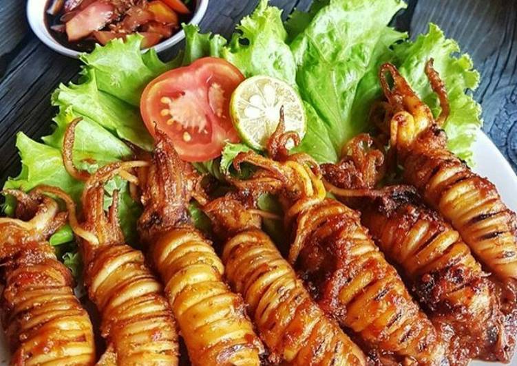 Cara membuat cumi bakar teflon