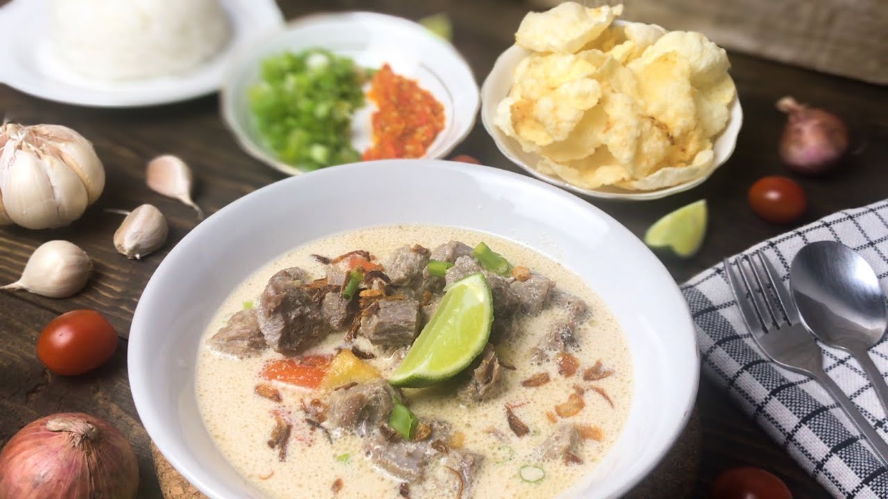 cara buat soto betawi santan