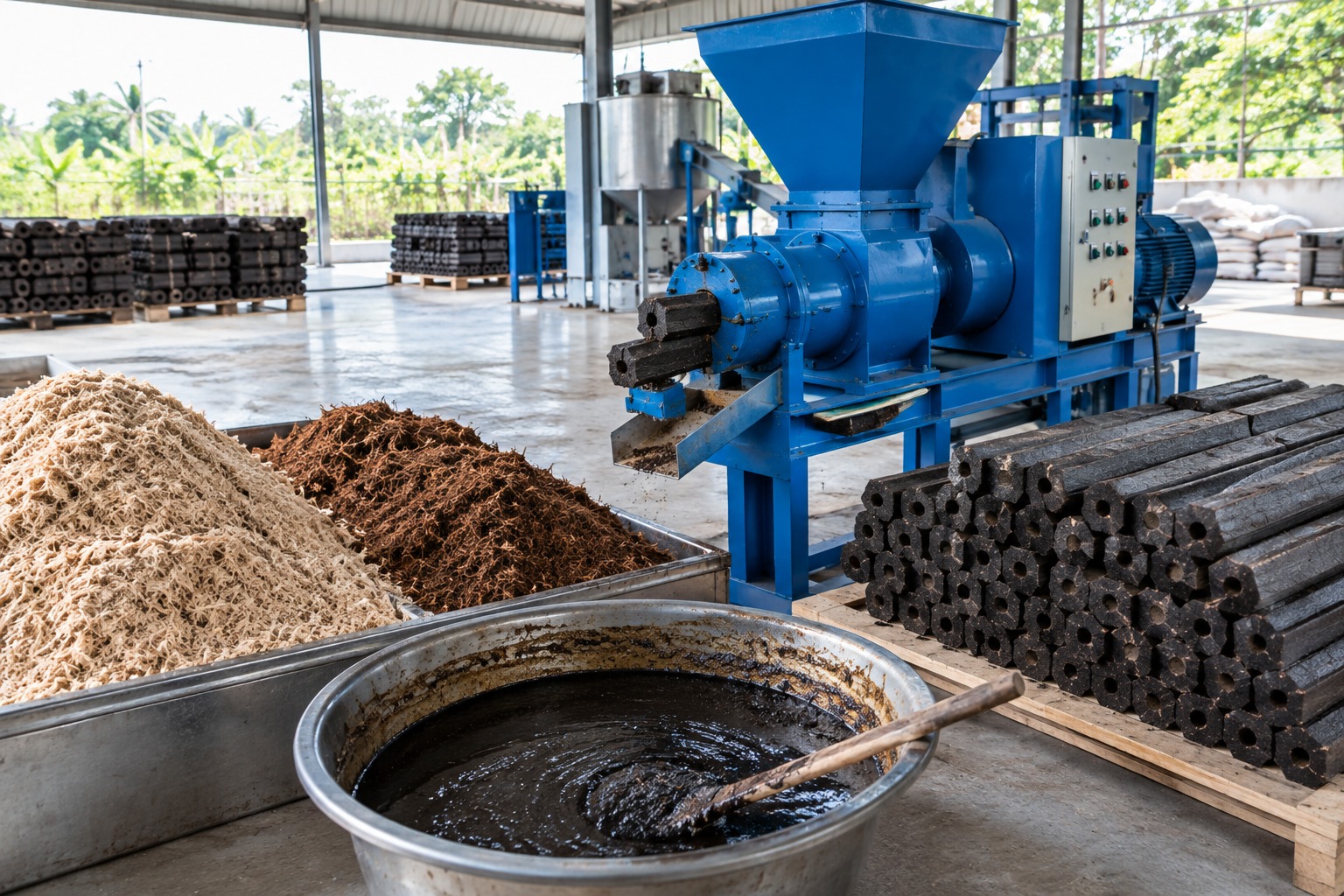 Briket Biomassa untuk Bahan Bakar bagi Usaha