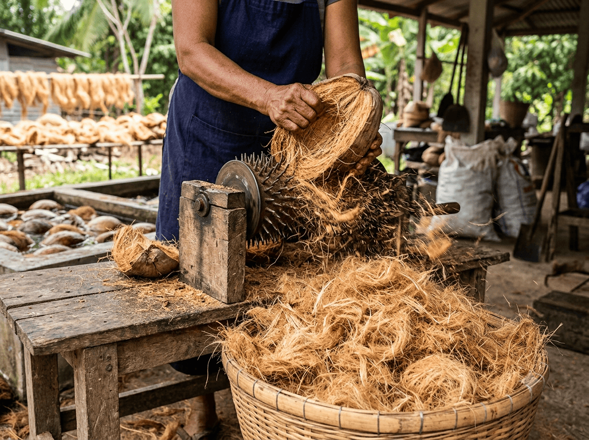 Cara Mengupas Kelapa dalam Jumlah Banyak dengan Efisien